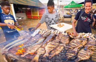 EXTREME Street Food in Africa!! SEAFOOD MOUNTAIN on Beach in Dakar, Senegal!!